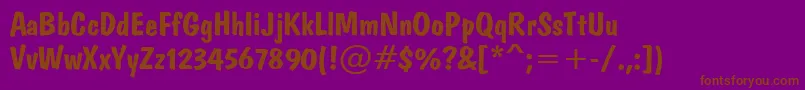 Domb Font – Brown Fonts on Purple Background