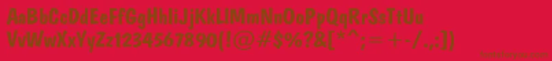 Domb Font – Brown Fonts on Red Background