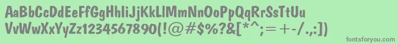 フォントDomb – 緑の背景に灰色の文字
