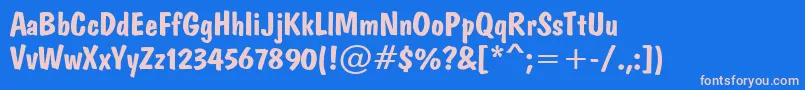 Domb Font – Pink Fonts on Blue Background