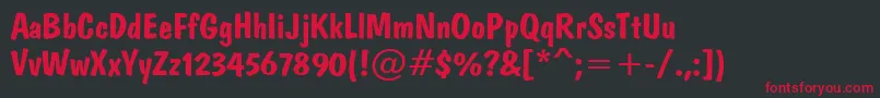 Domb Font – Red Fonts on Black Background