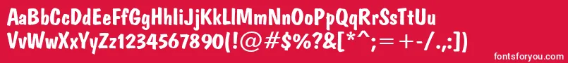 Domb Font – White Fonts on Red Background