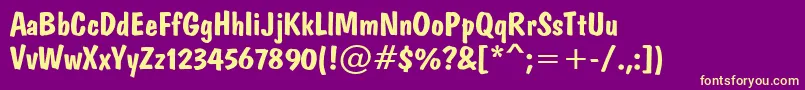 Domb Font – Yellow Fonts on Purple Background
