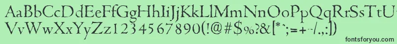 CambridgeantiqueLightRegular Font – Black Fonts on Green Background