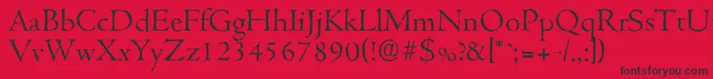 CambridgeantiqueLightRegular Font – Black Fonts on Red Background