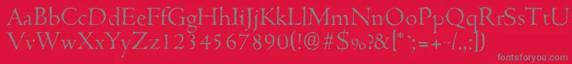 CambridgeantiqueLightRegular Font – Gray Fonts on Red Background