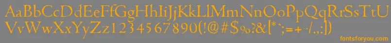 CambridgeantiqueLightRegular Font – Orange Fonts on Gray Background