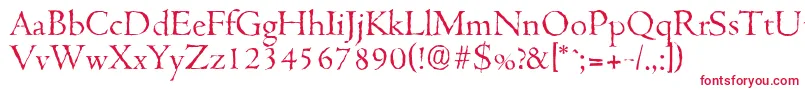 CambridgeantiqueLightRegular Font – Red Fonts on White Background