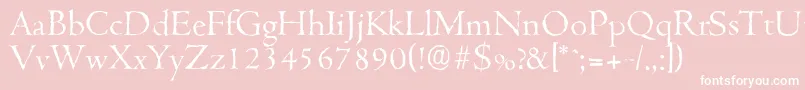 CambridgeantiqueLightRegular Font – White Fonts on Pink Background