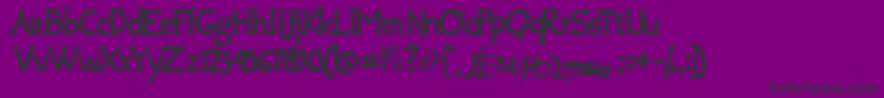 Jempolfreak-fontti – mustat fontit violetilla taustalla