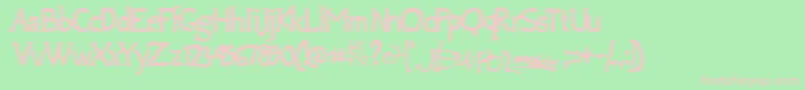 Подробнее о шрифте Jempolfreak Шрифт Jempolfreak – розовые шрифты на зелёном фоне