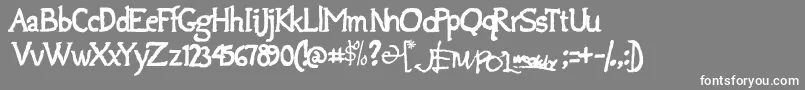 フォントJempolfreak – 灰色の背景に白い文字