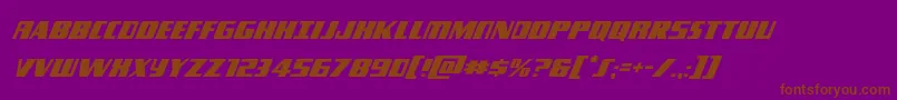 Typhoonital Font – Brown Fonts on Purple Background