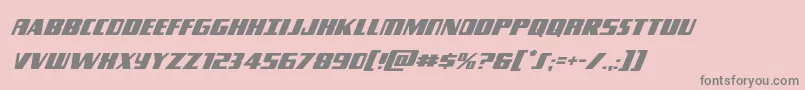フォントTyphoonital – ピンクの背景に灰色の文字