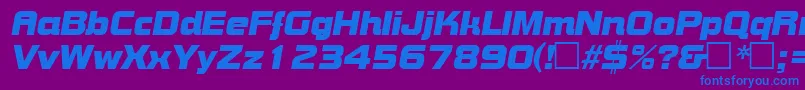 BoltItalic Font – Blue Fonts on Purple Background