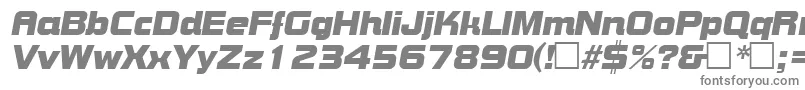 フォントBoltItalic – 白い背景に灰色の文字