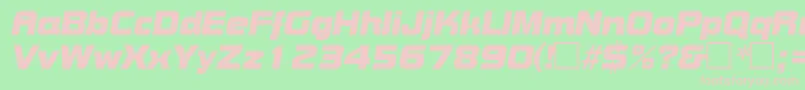 BoltItalic-fontti – vaaleanpunaiset fontit vihreällä taustalla