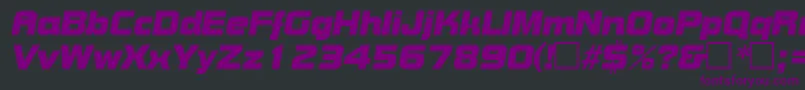 Fonte BoltItalic – fontes roxas em um fundo preto