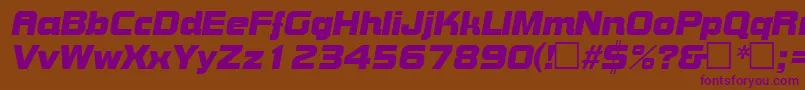 BoltItalic Font – Purple Fonts on Brown Background