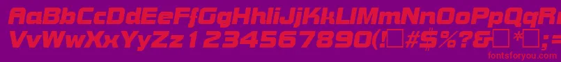 BoltItalic Font – Red Fonts on Purple Background