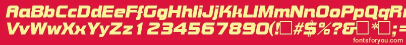 BoltItalic Font – Yellow Fonts on Red Background