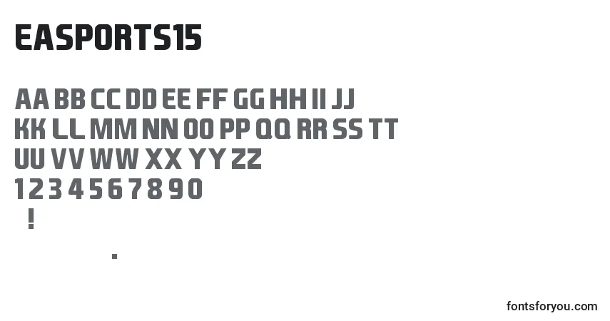 Easports15 Font – alphabet, numbers, special characters