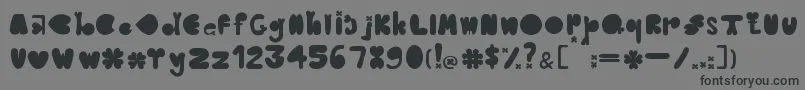 CloverTypefaceBernadetLivianeyB.42413085 Font – Black Fonts on Gray Background