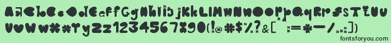 フォントCloverTypefaceBernadetLivianeyB.42413085 – 緑の背景に黒い文字