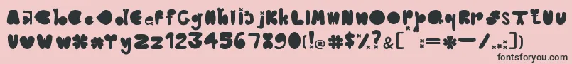 Fonte CloverTypefaceBernadetLivianeyB.42413085 – fontes pretas em um fundo rosa