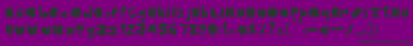 Шрифт CloverTypefaceBernadetLivianeyB.42413085 – чёрные шрифты на фиолетовом фоне