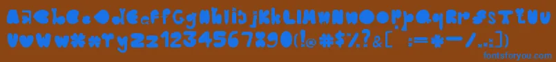 CloverTypefaceBernadetLivianeyB.42413085 Font – Blue Fonts on Brown Background