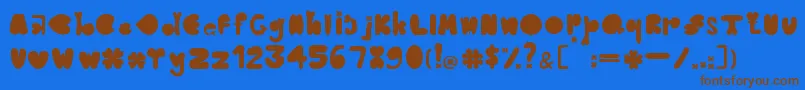 CloverTypefaceBernadetLivianeyB.42413085 Font – Brown Fonts on Blue Background