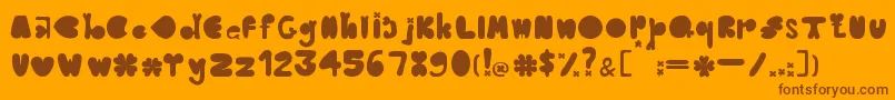 フォントCloverTypefaceBernadetLivianeyB.42413085 – オレンジの背景に茶色のフォント