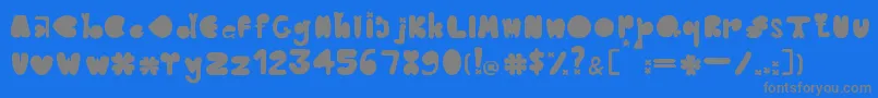Czcionka CloverTypefaceBernadetLivianeyB.42413085 – szare czcionki na niebieskim tle