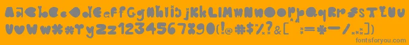 Czcionka CloverTypefaceBernadetLivianeyB.42413085 – szare czcionki na pomarańczowym tle