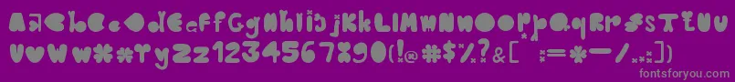 Шрифт CloverTypefaceBernadetLivianeyB.42413085 – серые шрифты на фиолетовом фоне