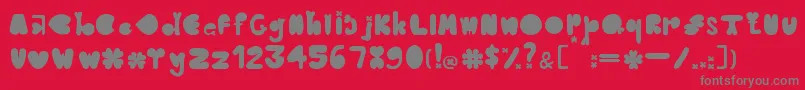 fuente CloverTypefaceBernadetLivianeyB.42413085 – Fuentes Grises Sobre Fondo Rojo