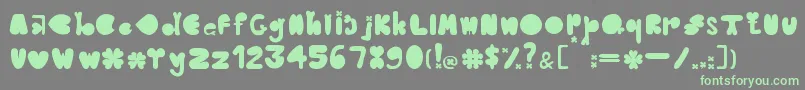 fuente CloverTypefaceBernadetLivianeyB.42413085 – Fuentes Verdes Sobre Fondo Gris