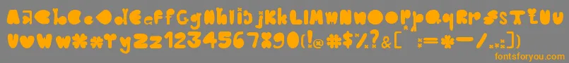 CloverTypefaceBernadetLivianeyB.42413085-Schriftart – Orangefarbene Schriften auf grauem Hintergrund