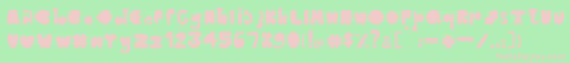 fuente CloverTypefaceBernadetLivianeyB.42413085 – Fuentes Rosadas Sobre Fondo Verde