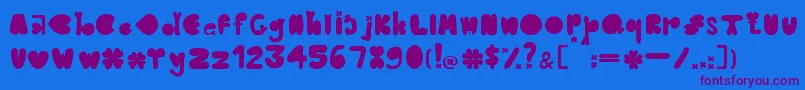 Fonte CloverTypefaceBernadetLivianeyB.42413085 – fontes roxas em um fundo azul