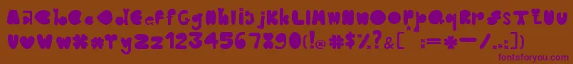 CloverTypefaceBernadetLivianeyB.42413085 Font – Purple Fonts on Brown Background