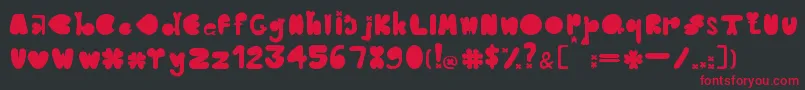 フォントCloverTypefaceBernadetLivianeyB.42413085 – 黒い背景に赤い文字
