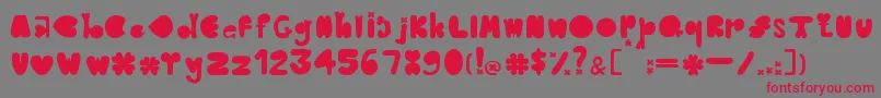 CloverTypefaceBernadetLivianeyB.42413085 Font – Red Fonts on Gray Background