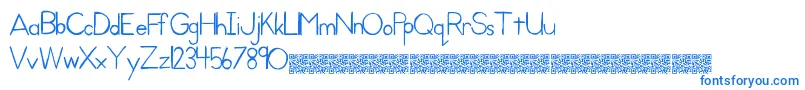 Шрифт Kidprint – синие шрифты
