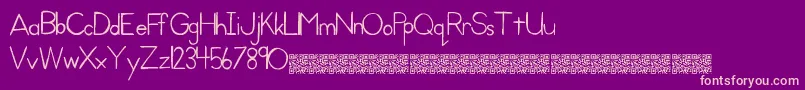 Kidprint Font – Pink Fonts on Purple Background