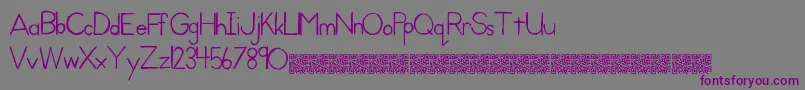 Kidprint Font – Purple Fonts on Gray Background