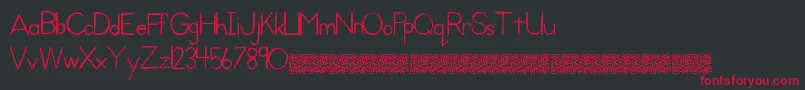 Kidprint Font – Red Fonts on Black Background