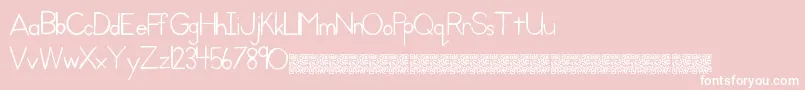 Kidprint Font – White Fonts on Pink Background