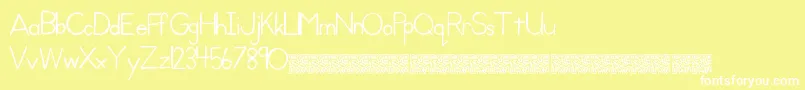 Kidprint Font – White Fonts on Yellow Background